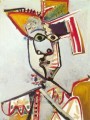 Bust of Man E la flute 1971 cubism Pablo Picasso